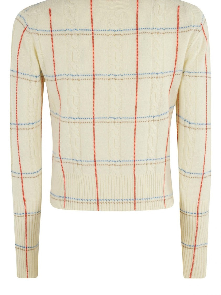 Guest In Residence Shrunken Slim Fit Cable Knit Sweater