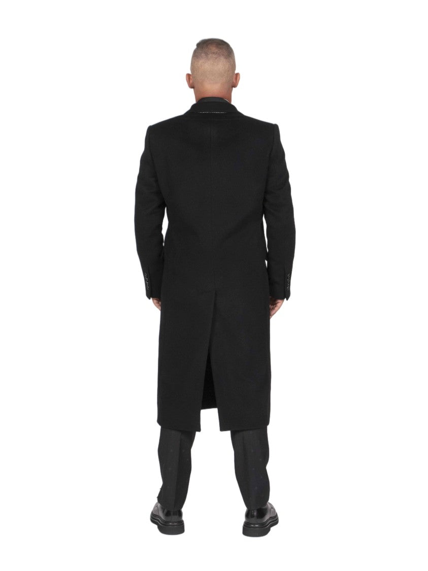 Dolce & Gabbana Double-Breasted Structured-Shoulder Overcoat