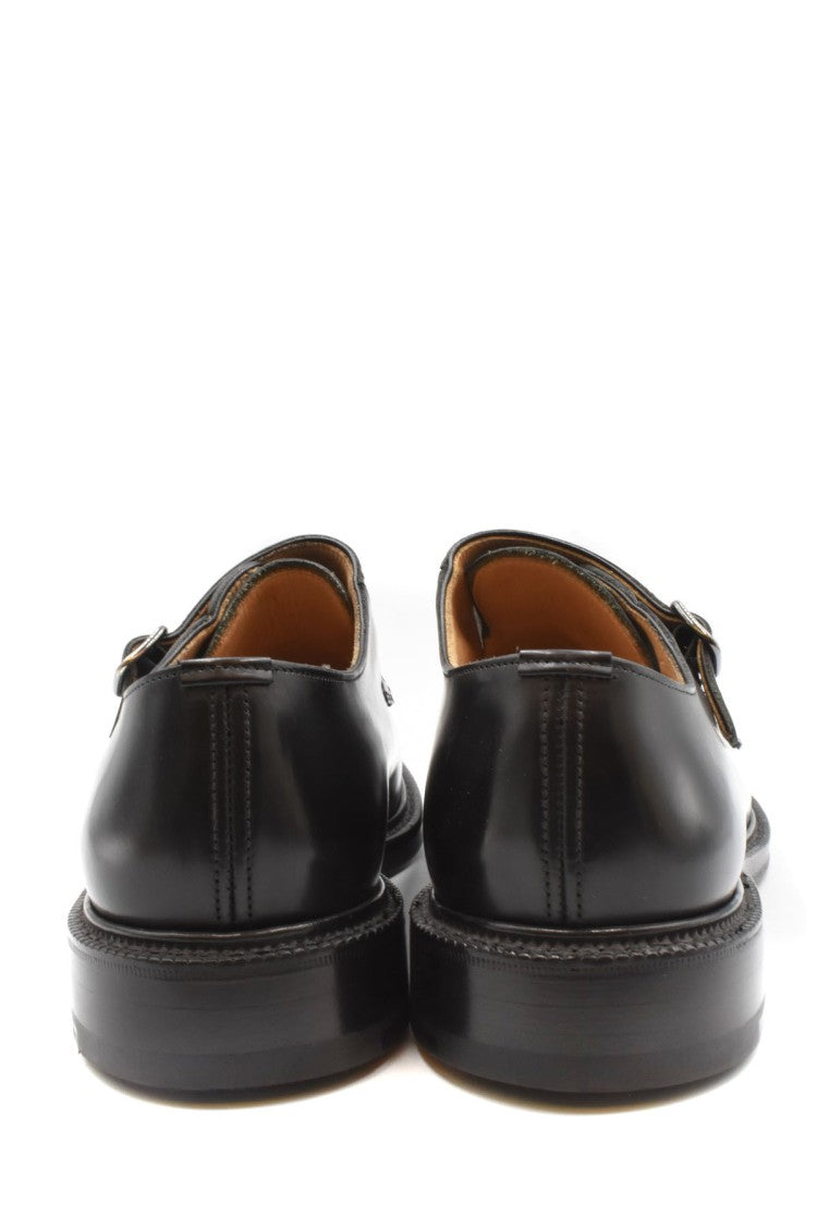 Church's Black Double Monk Strap Polished Leather Shoes