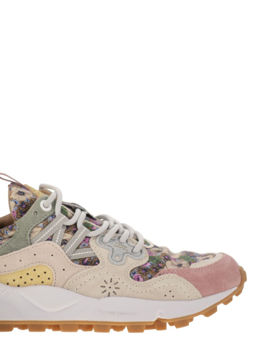 Flower Mountain Yamano 3 - Sneakers In Suede And Technical Fabric