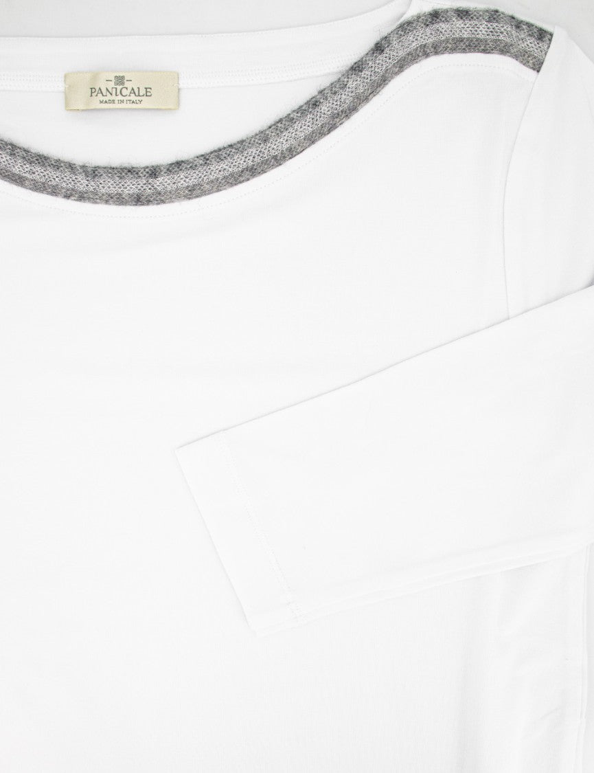 Panicale Boat Neckline Knit Sweater With Lurex Detailing