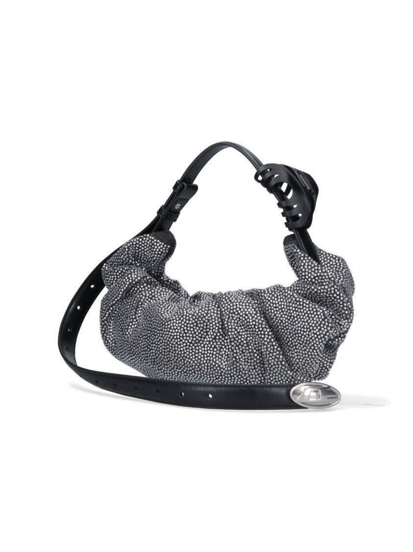 Diesel Contemporary Silver Bag With Structured Design