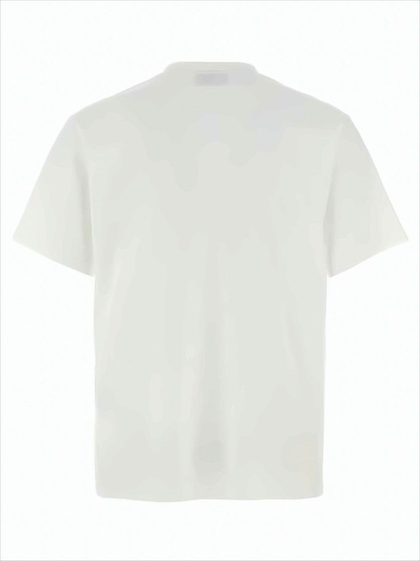 Mm6 By Maison Margiela Boxy Crew Neck Cotton Tee With Minimalist Graphic