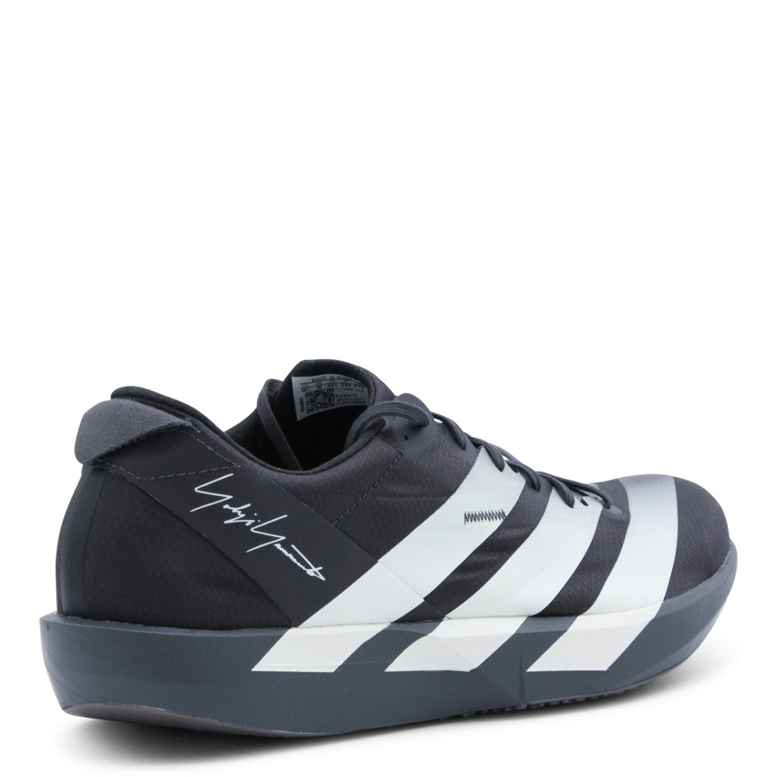 Y-3 Bold Black And White Leather Sneakers