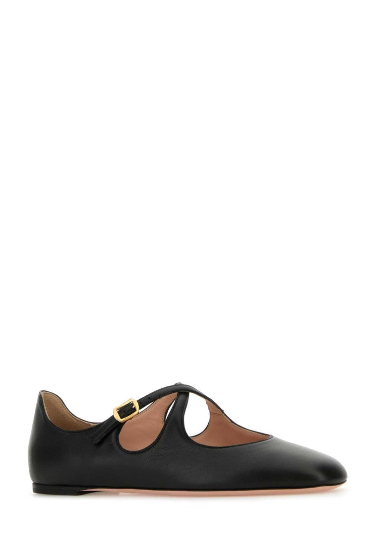 Bally Black Leather Beliska Ballerinas