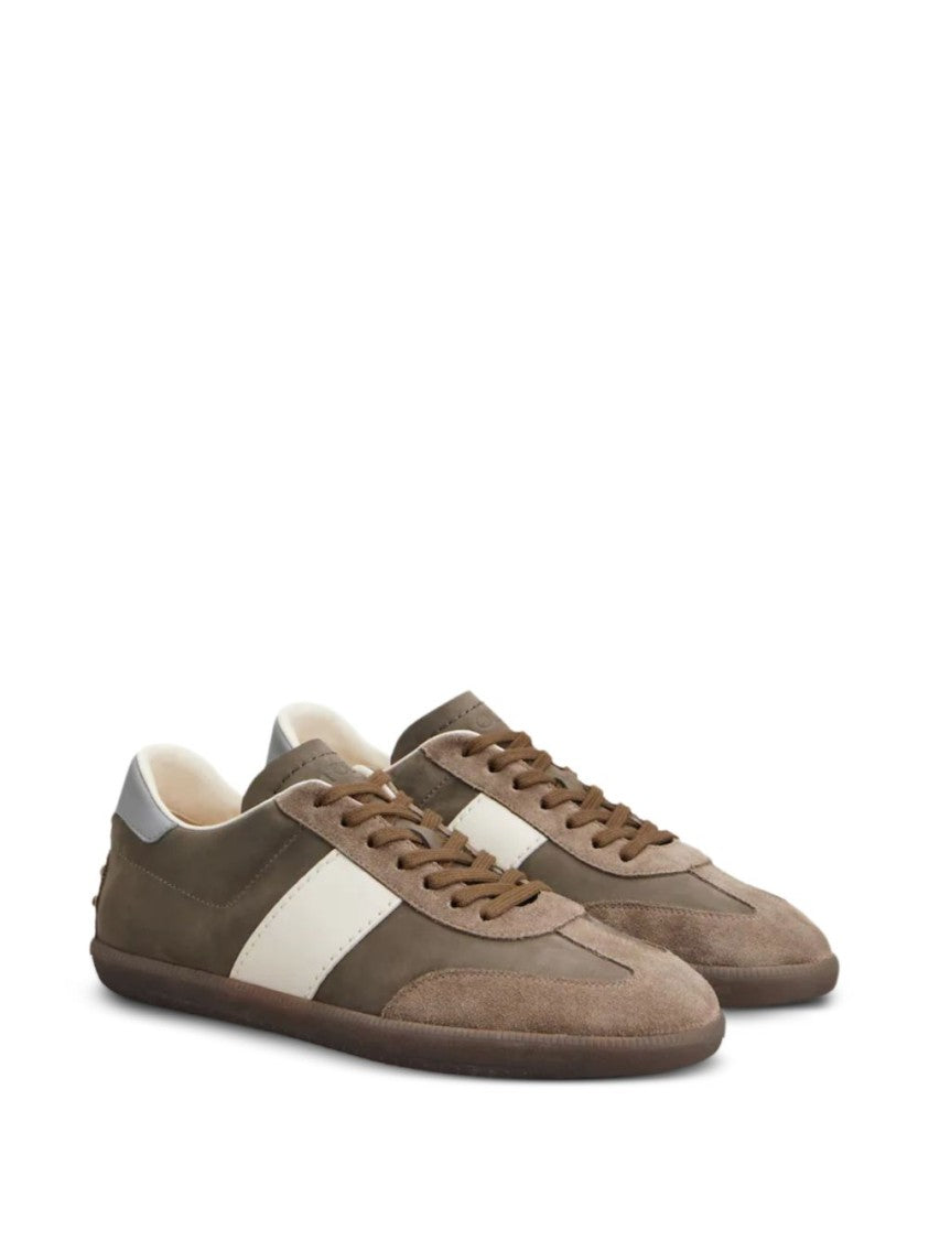 Tod's Low-Profile Calf Leather Sneakers With Contrasting Detailing