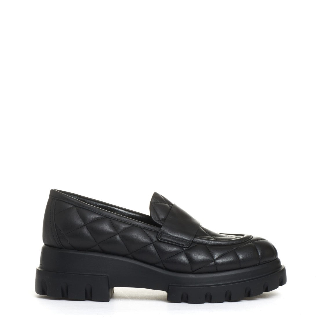 Agl Black Matelasse Moccasin