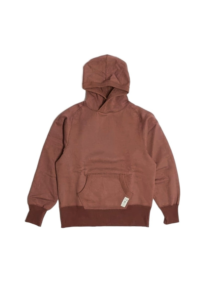 Nigel Cabourn Relaxed Fit Brown Cotton Hoodie With Kangaroo Pocket
