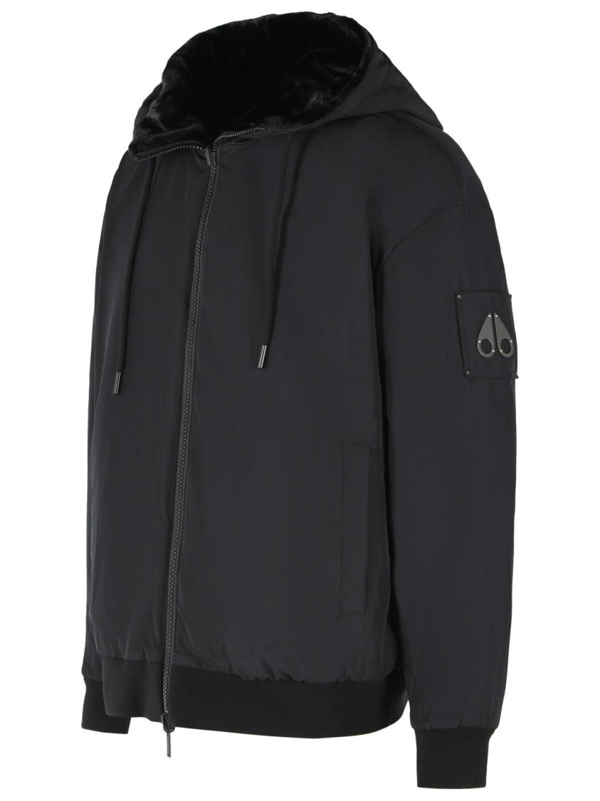 Moose Knuckles 'Bunny' Black Polyester Reversible Jacket