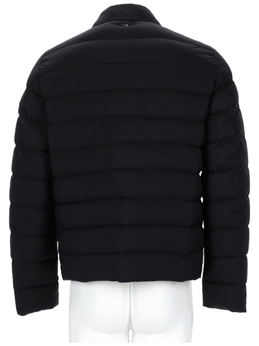 Herno Padded Jacket With Horizontal Quilting And Classic Collar