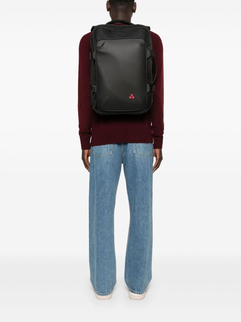 Peuterey Structured Black Bag With Minimalist Design