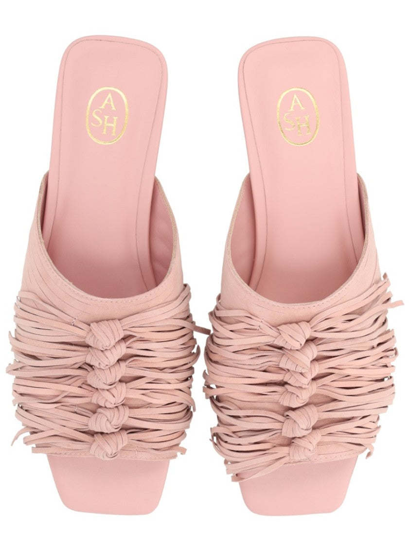 Ash Brigitte Knotted Fringe Slide Sandals