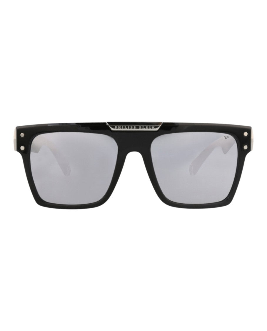 Philipp Plein Square-Frame Acetate Sunglasses With Silver-Tone Accents