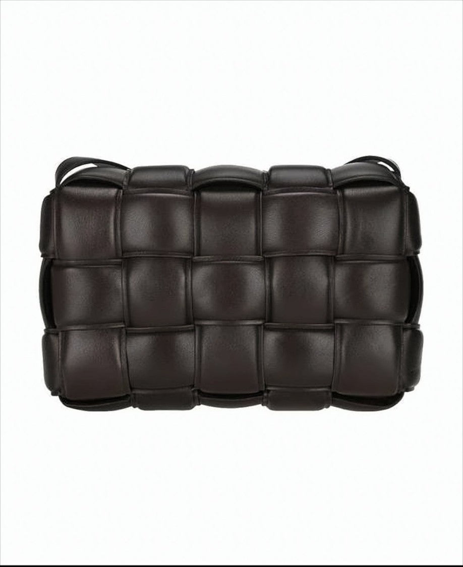 Bottega Veneta Padded Woven Lambskin Leather Shoulder Bag