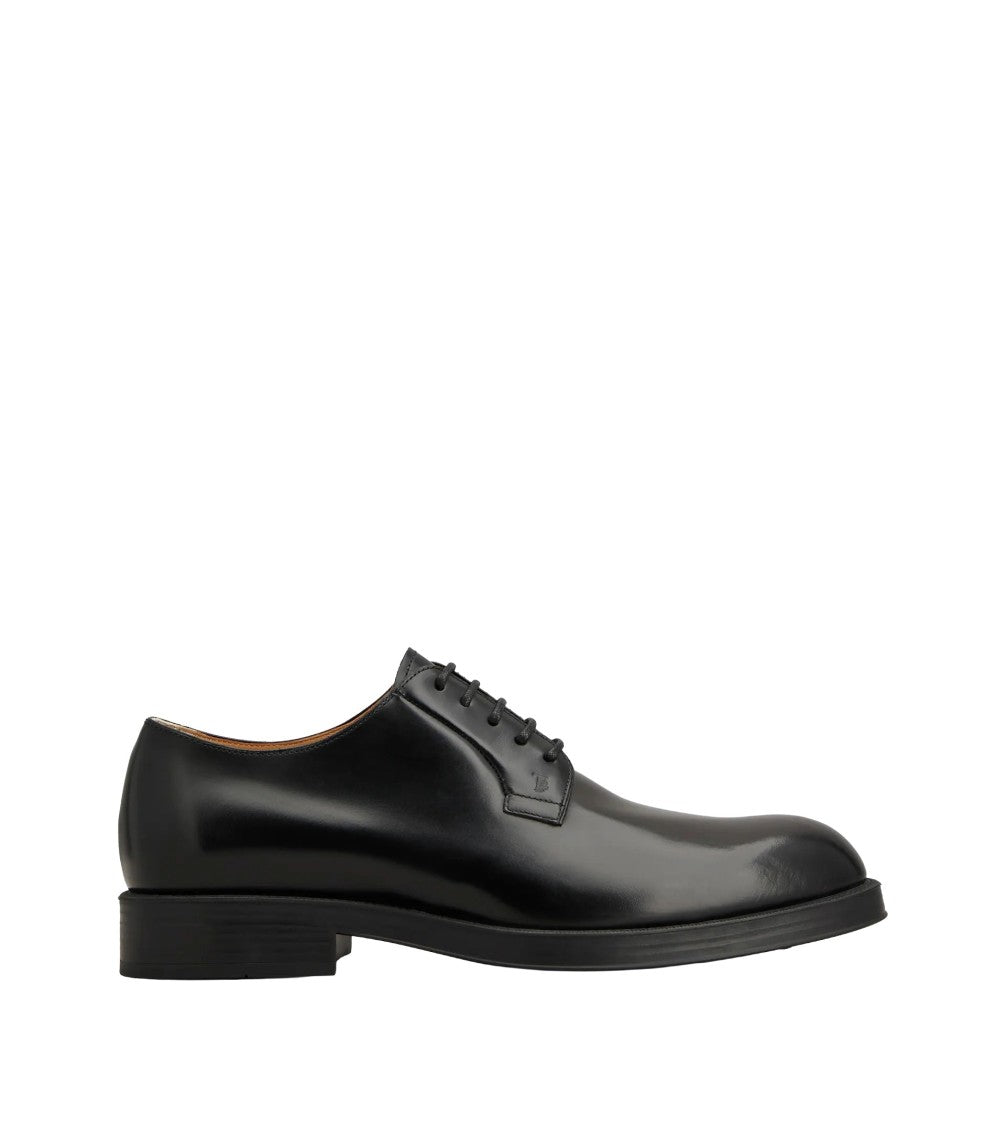 Tod's Black Derby Formale Gomma 75L Shoes