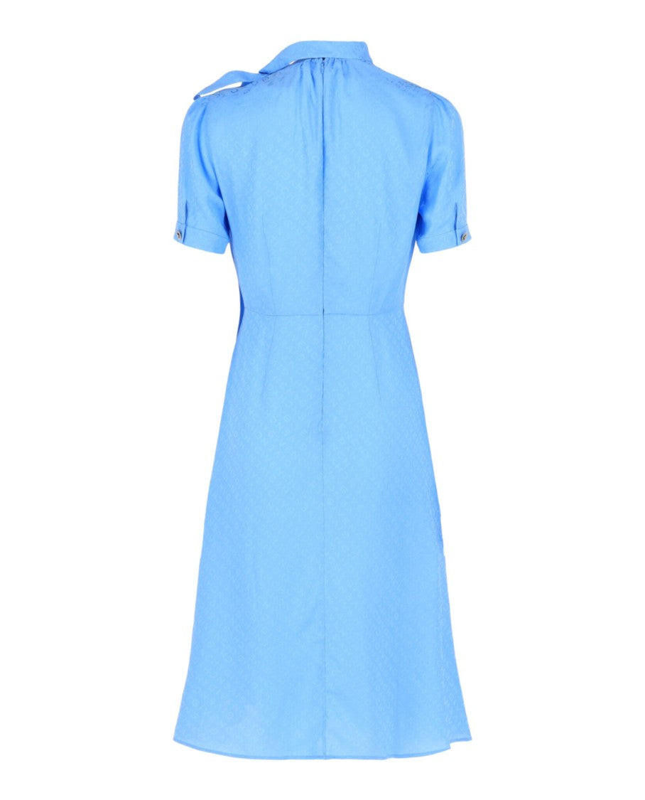 Givenchy Monogram-Jacquard Silk Midi Dress