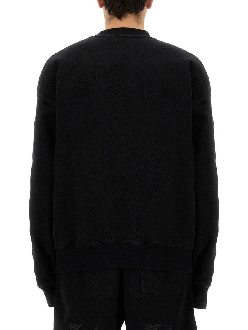 Off-White Relaxed-Fit Black Cotton Sweatshirt