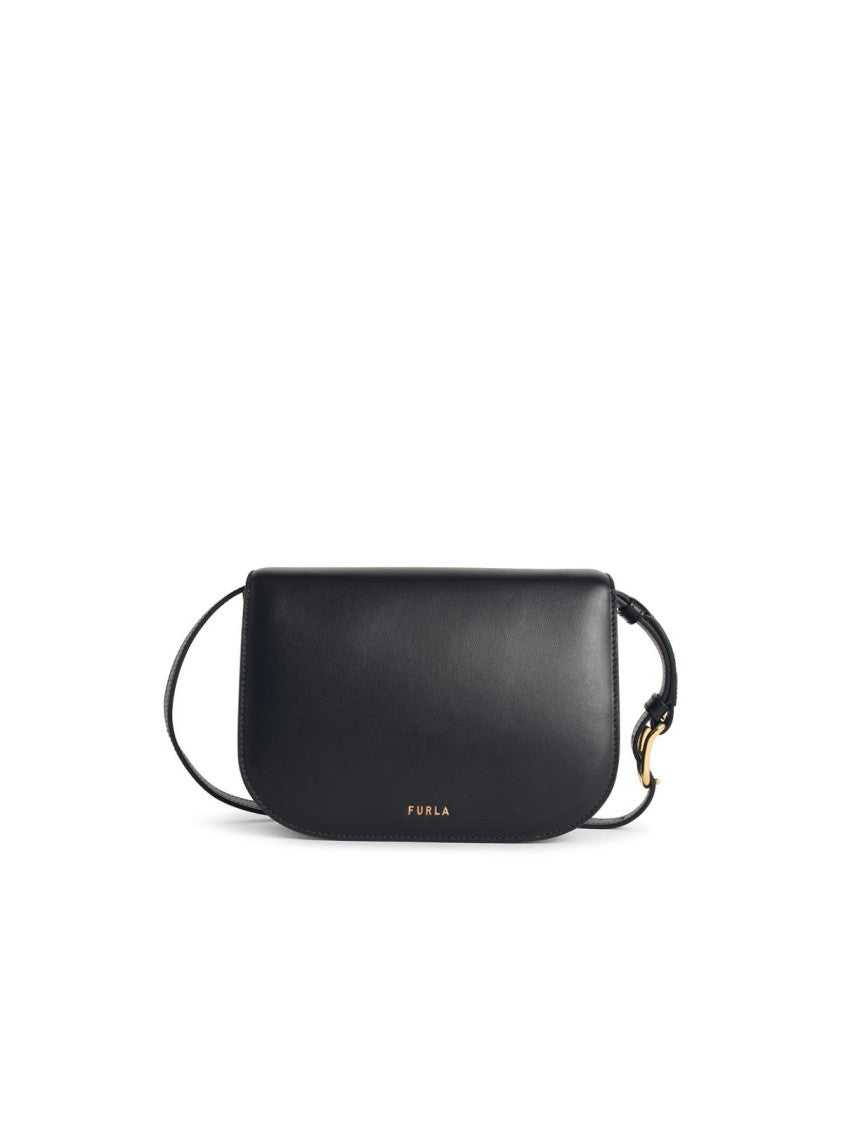 Furla 'Sfera' Mini Bag In Black Leather