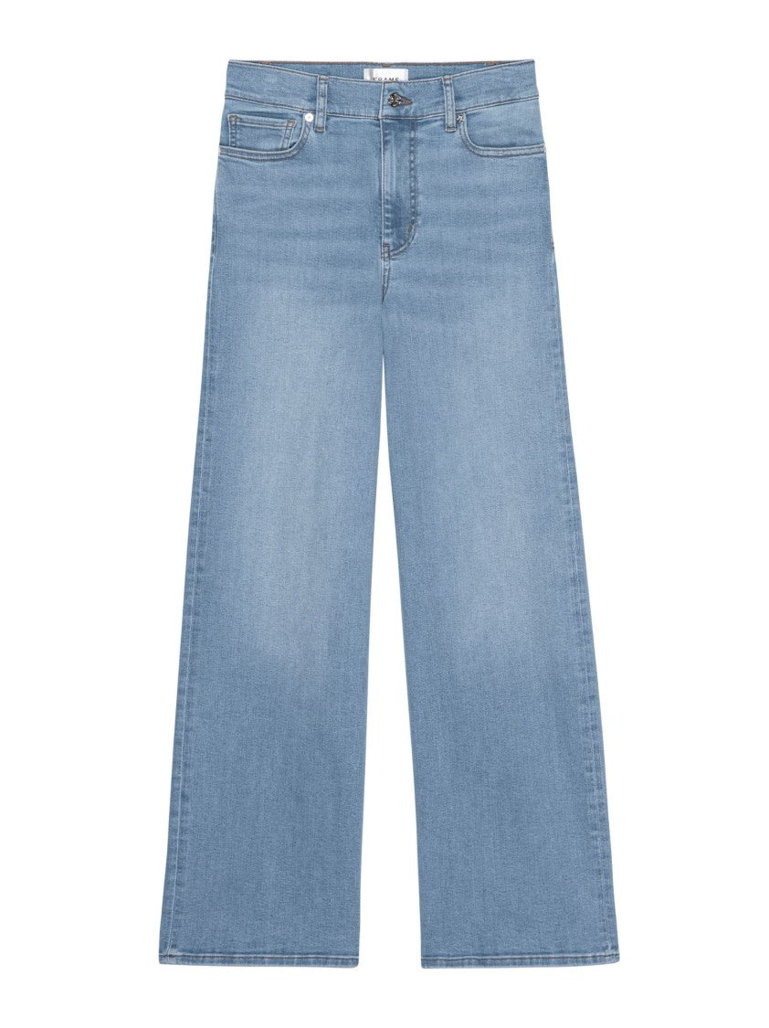 Frame High-Waisted Wide-Leg Frame Jeans In Clear Blue
