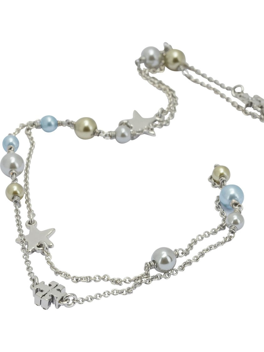 Tory Burch Delicate Glass Pearl Necklace