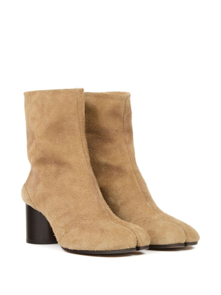 Maison Margiela Brown Ankle Boots With Split-Toe Design