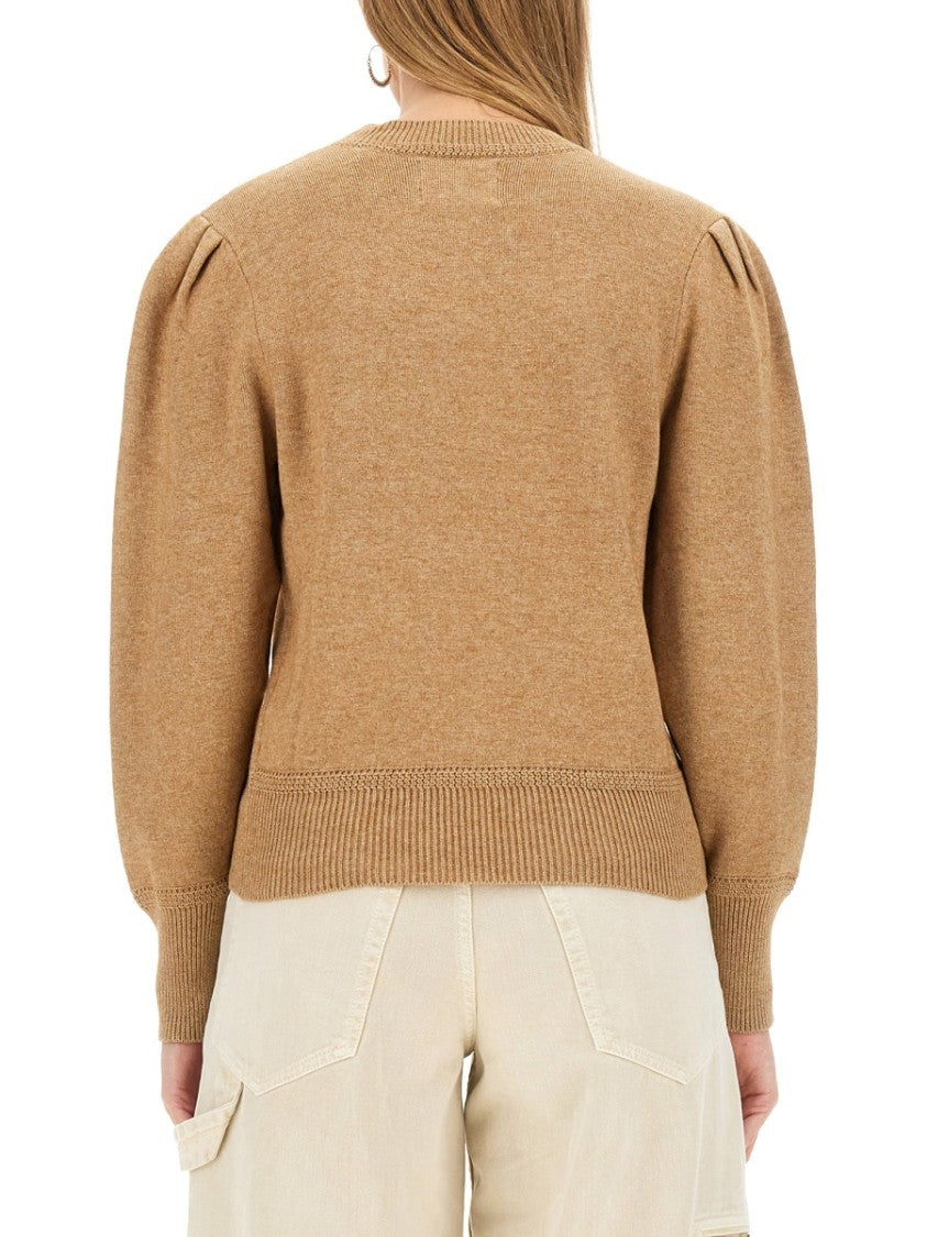 Isabel Marant Étoile Cropped Sweater With Voluminous Puff Sleeves