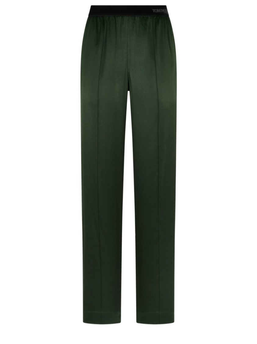 Tom Ford Deep Green Silk Pajama Pants