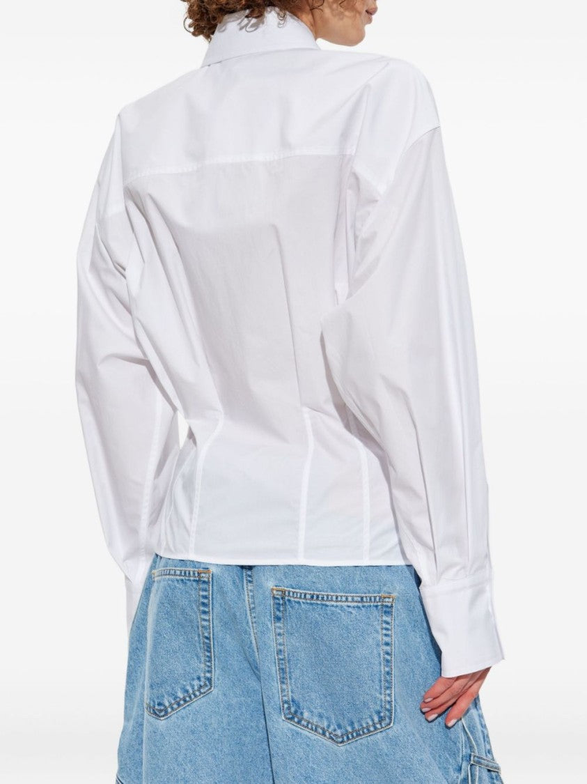 The Attico Crisp White Tailored Shirt With Classic Collar