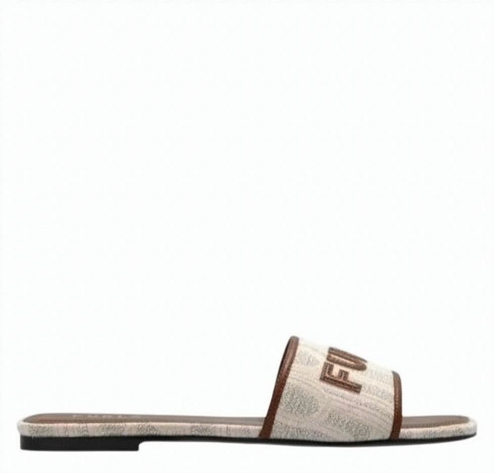Furla Neutral Multicolor Slip On Open Slippers
