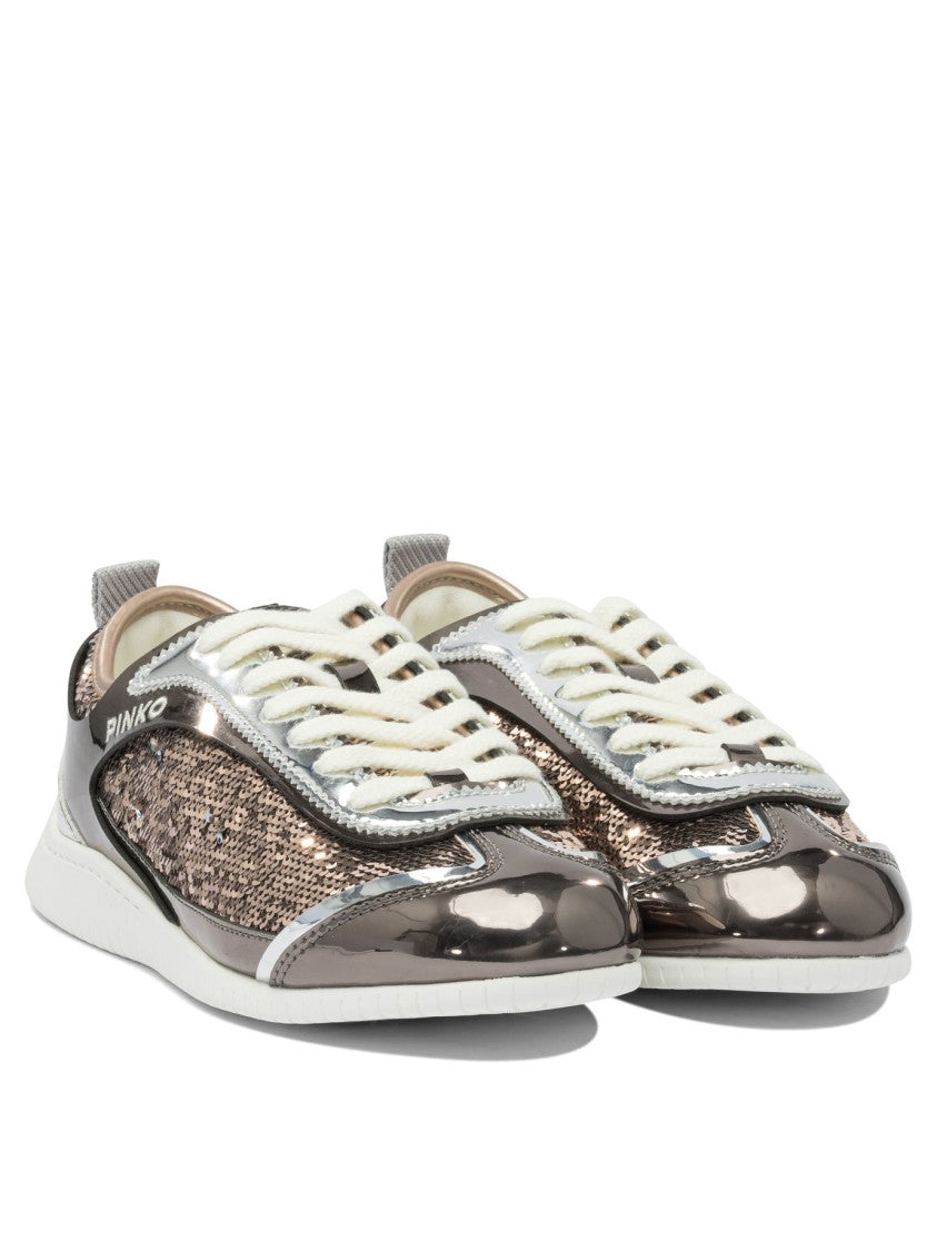 Pinko Slip-On Sneakers With Metallic Finish