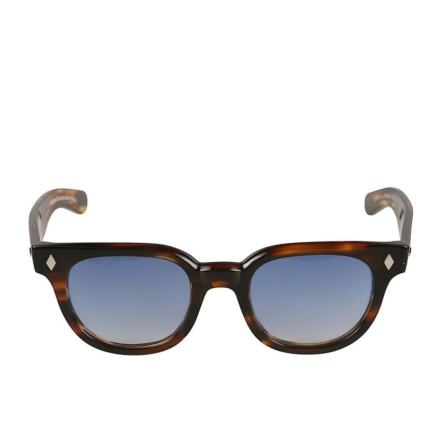 Kador Orbit Tortoiseshell Square Frame Sunglasses With Gradient Blue Lenses
