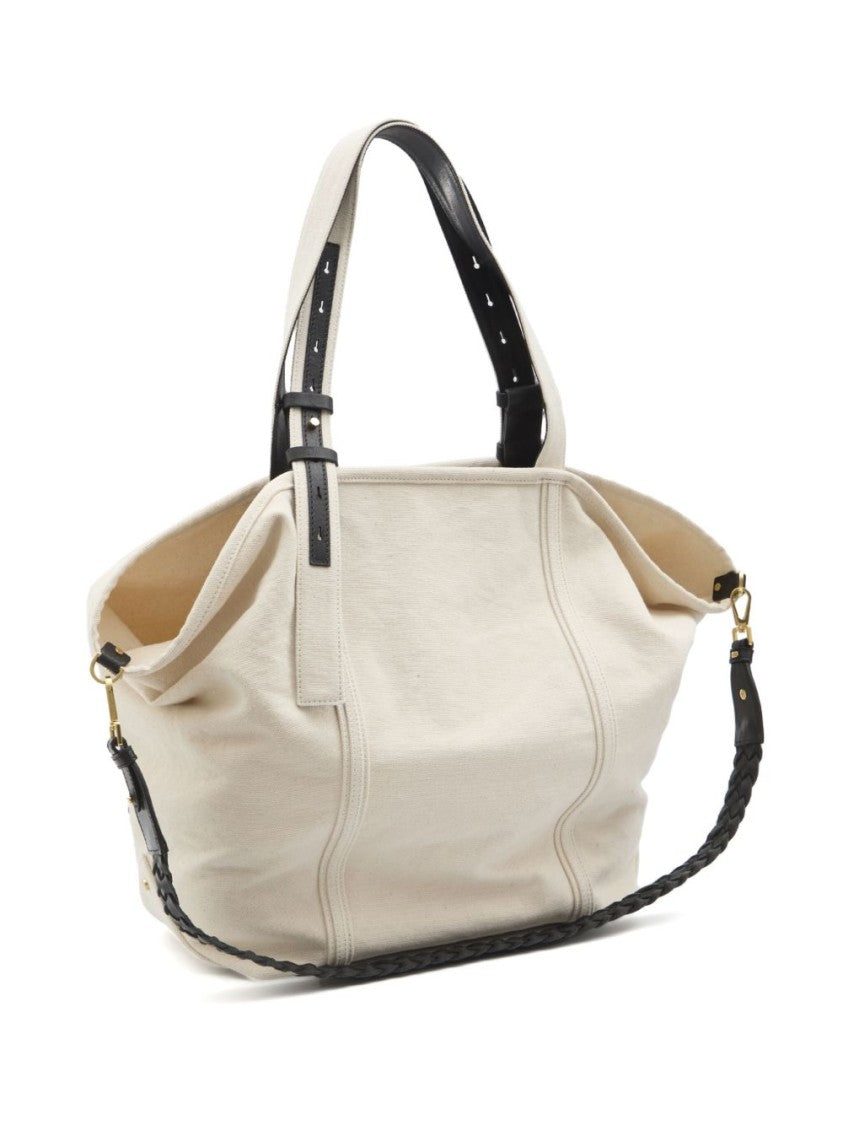 Golden Goose Spacious Beige Handbag With Dual Handles And Adjustable Strap
