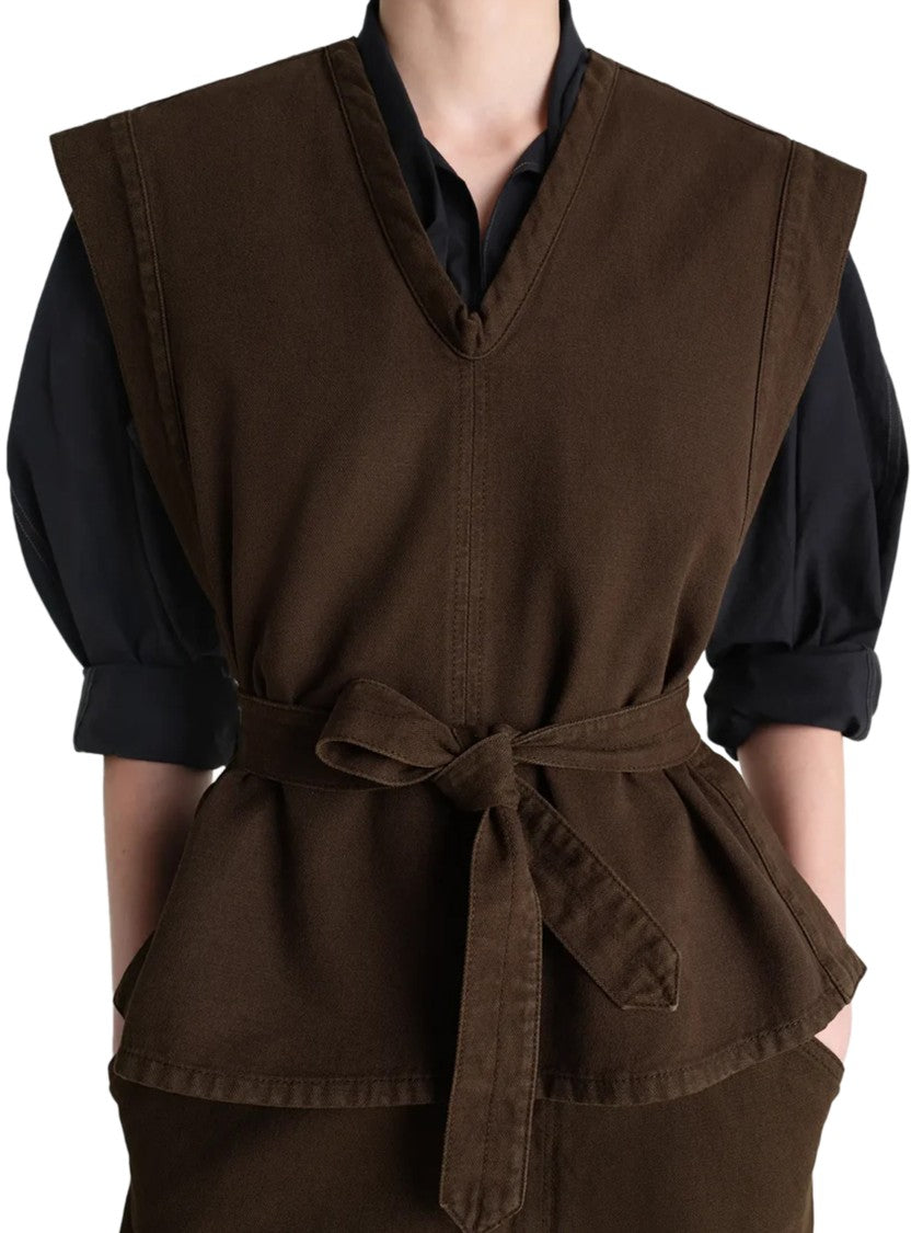 Lemaire Deep V-Neck Sleeveless Chasuble Top