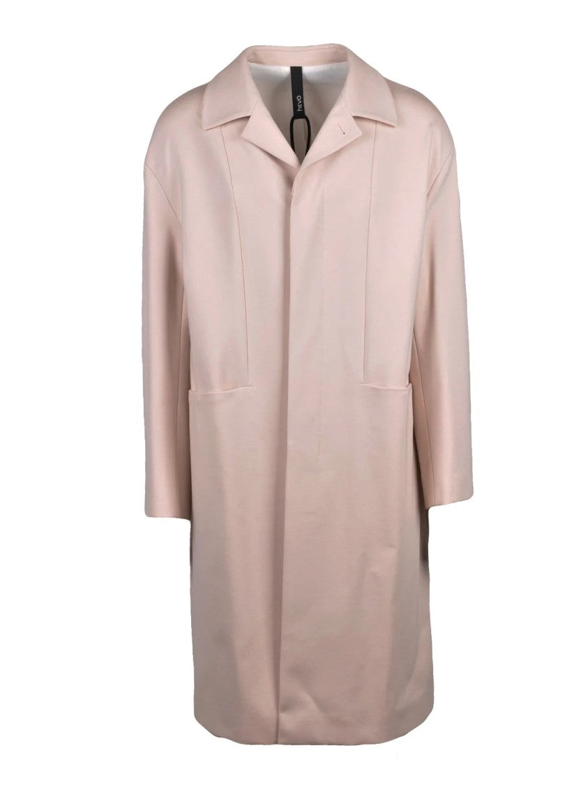 Hevo Cream Fluid Drape Viscose-Blend Long Coat