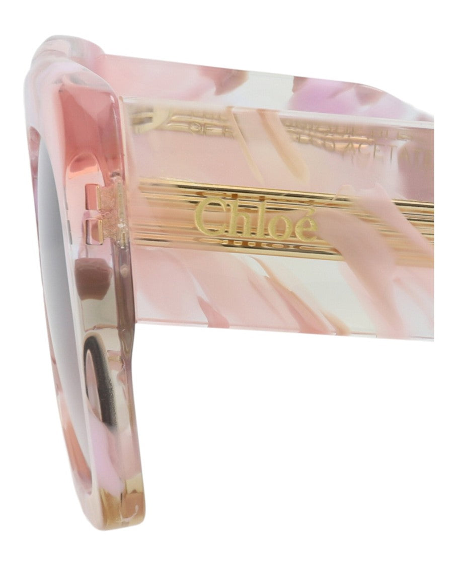Chloé Square Frame Recycled Acetate Sunglasses With Gradient Lenses
