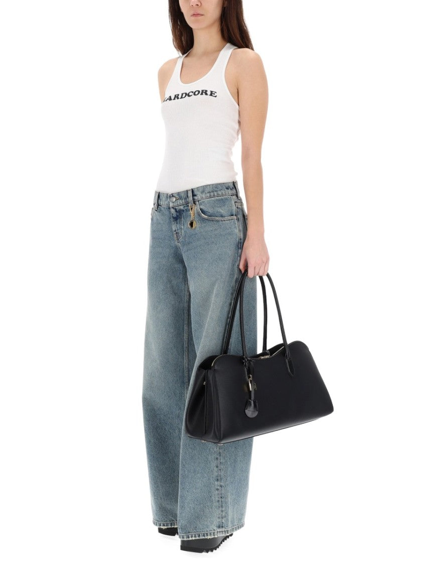 Stella Mccartney Hardcore Fitted Ribbed Chest Graphic Cotton Tank Top