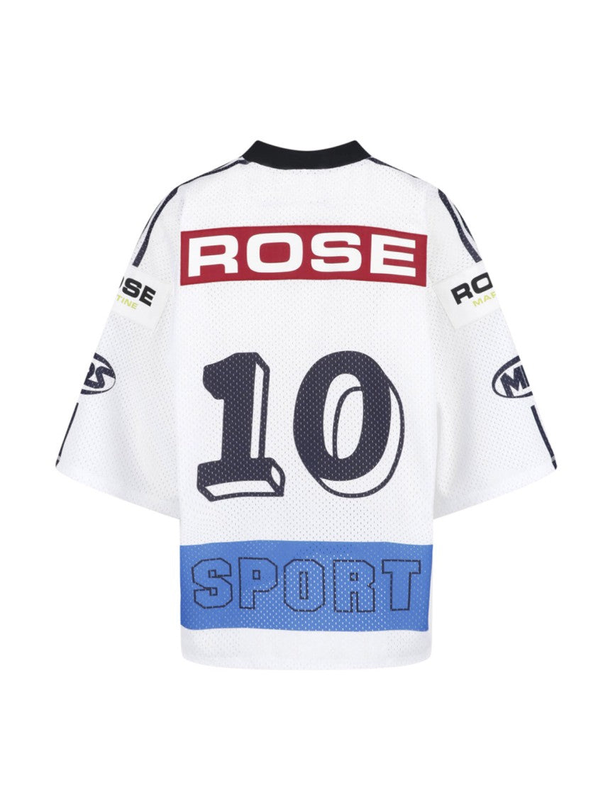 Martine Rose White Relaxed Fit Graphic Sports Jersey