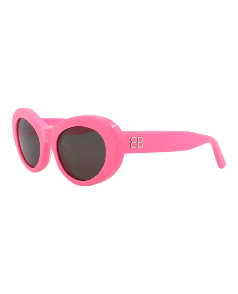 Balenciaga Round-Oval Frame Sunglasses In Recycled Acetate