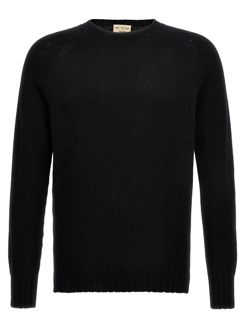 Ma'ry'ya Cashmere Blend Wool Sweater With Ribbed Detailing