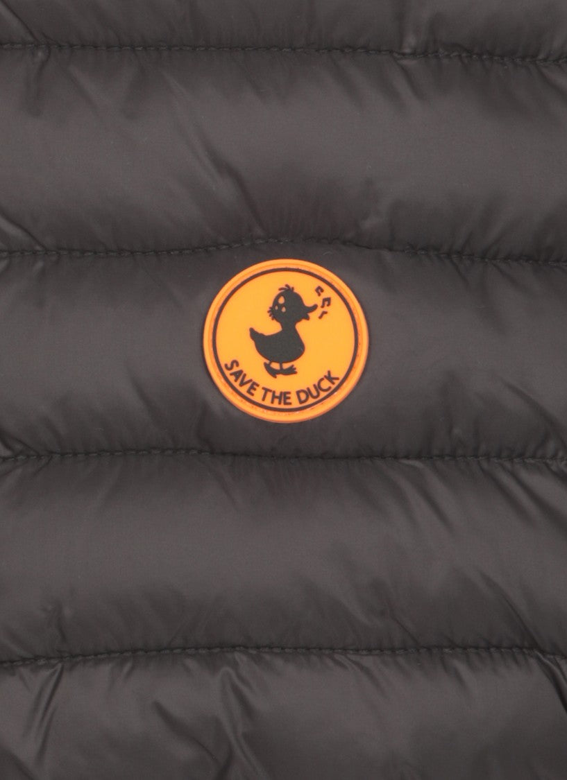 Save The Duck Black High-Neck Quilted Padded Outerwear Vest