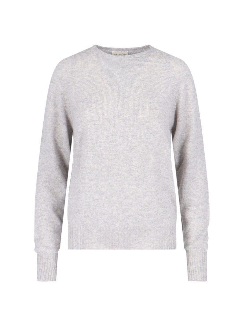Ma'ry'ya Basic Sweater In Grey Cashmere