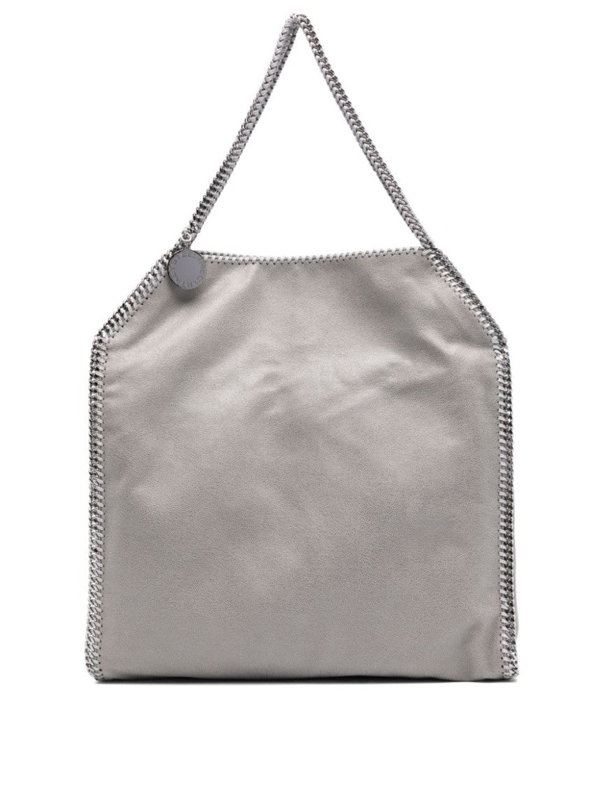 Stella Mccartney Textured Grey Handbag With Chain Detail