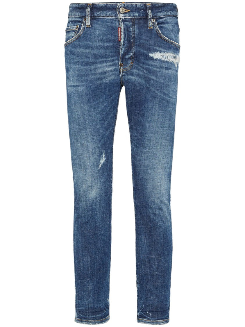 Dsquared2 Faded Blue Skater Jeans With Classic Five-Pocke