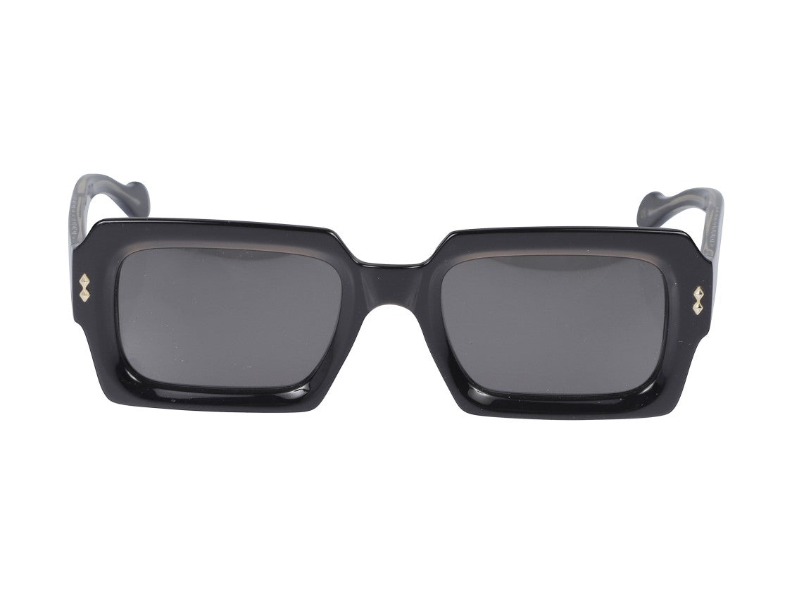 Kador Black Evy Glamour Glossy Oversized Square Sunglasses