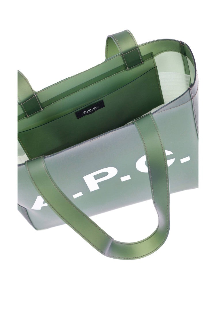 A.P.C. Lou Transparent Kaki Tote Bag