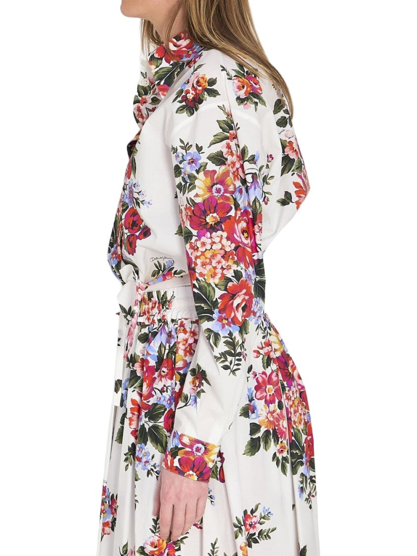 Dolce & Gabbana Floral Print Cotton Shirt