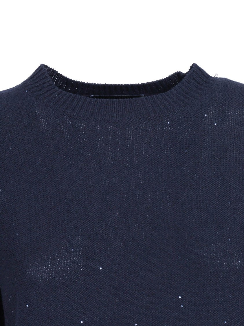Fabiana Filippi Blu Notte Sequin Relaxed Top