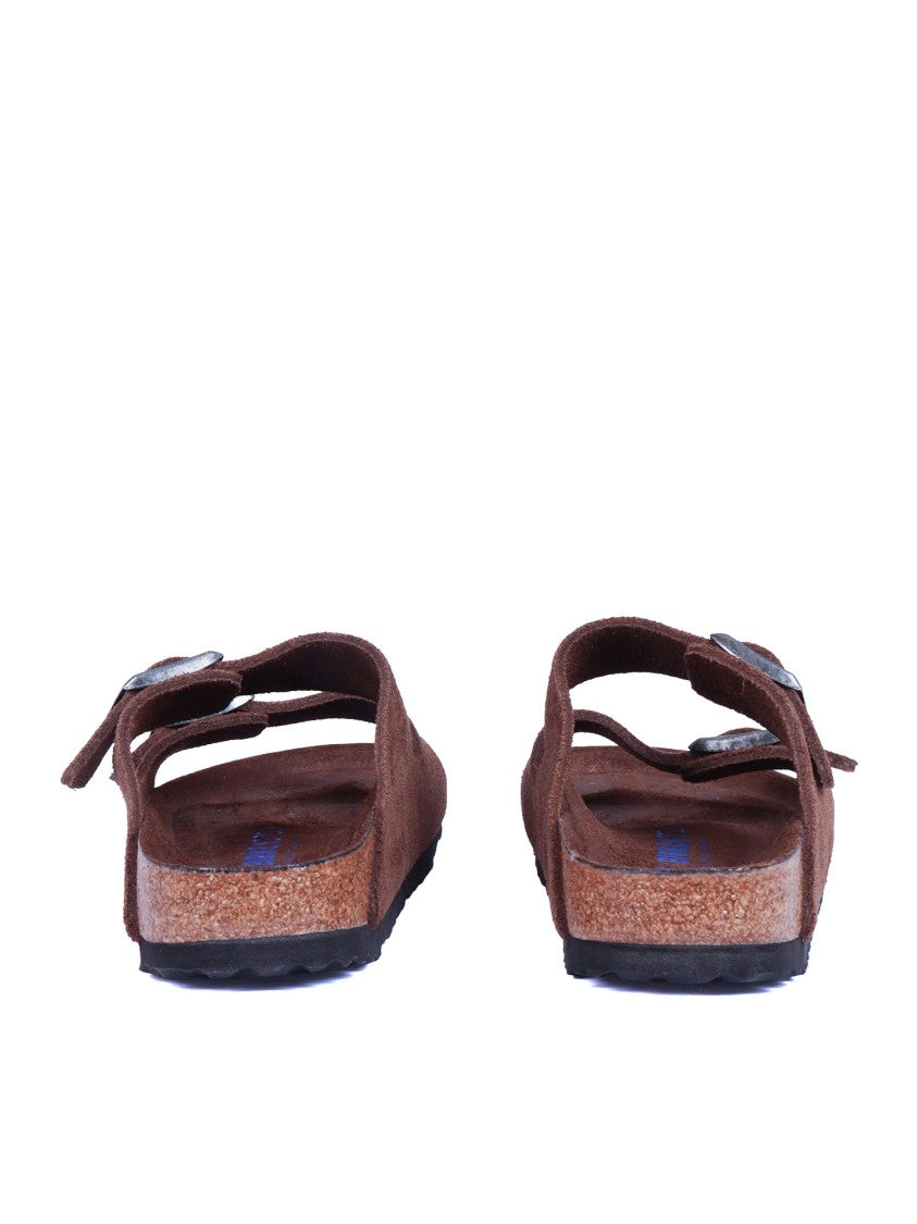Birkenstock Carafe Arizona Suede Leather Slide Sandal