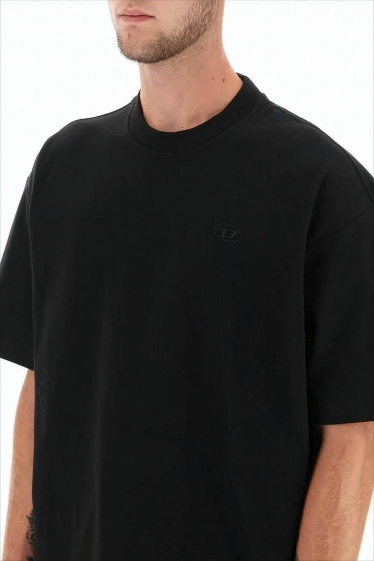 Diesel Boxy Black Cotton T-Shirt