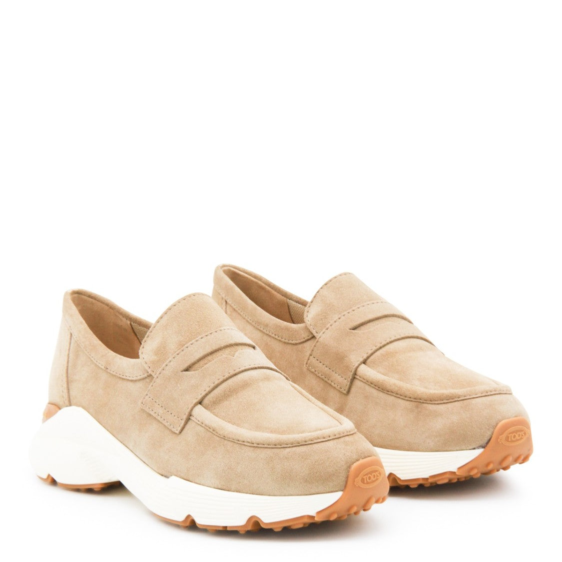 Tod's Soft Suede Chunky Rubber Loafers